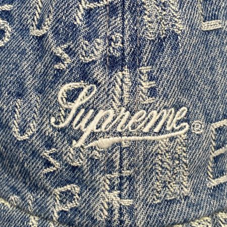 Supreme シュプリーム キャップ ワープ ジャカード ロゴ デニム 6パネル