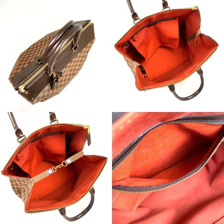 LOUIS VUITTON ルイヴィトン ダミエ ボストンバッグ グリニッジPM 型崩れ有 N41165 ブラウン