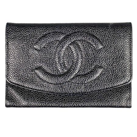 CHANEL シャネル 小銭入れ カードケース ココマーク キャビアスキン ブラック