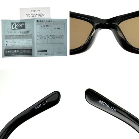 α-Sight アルファサイト 偏光サングラス S545 C-1 ダークグレー ケース付