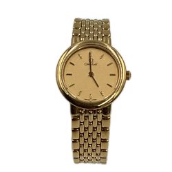 OMEGA オメガ デビル レディースウォッチ 腕時計 クォーツ 本体のみ  6151/441 ゴールド Cランク