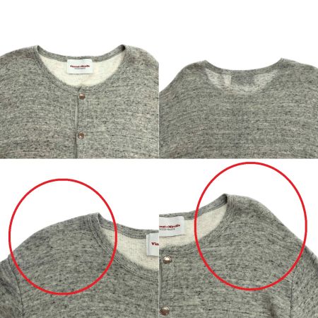  Vincent et Mireille カーディガン VM81SF803M グレー LLサイズ