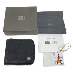 ◎◎ PORTER ポーター ABLE エイブル コインケース 030-03441 ブラック x シルバー 10 財布 小銭入れ L字ファスナー Aランク