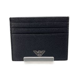 ◆◆ EMPORIO ARMANI エンポリオアルマーニ カードケース YEM320YAQ2E ブラック Bランク