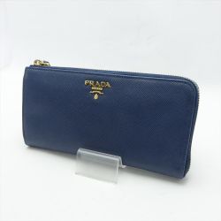 ◆◆ PRADA プラダ 長財布 ネイビー Bランク