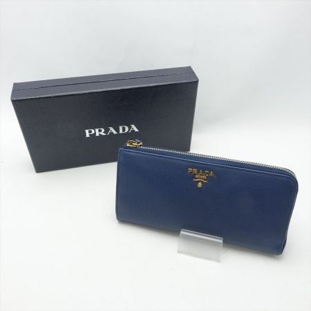  PRADA プラダ 長財布 ネイビー
