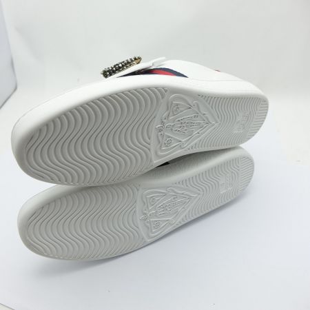  GUCCI グッチ スニーカー　シェリー　ビジューワッペン 481154 ホワイト 一部地域を除き送料無料