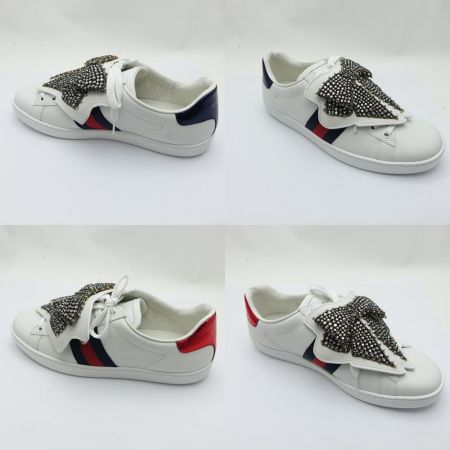  GUCCI グッチ スニーカー　シェリー　ビジューワッペン 481154 ホワイト 一部地域を除き送料無料