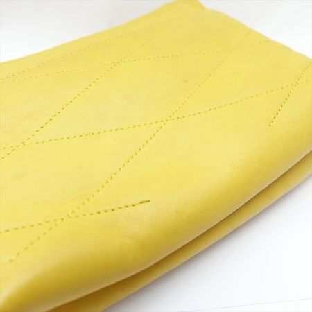  LANVIN ランバン 角スレ有 シュガーバッグ/チェーンショルダー カラシ色