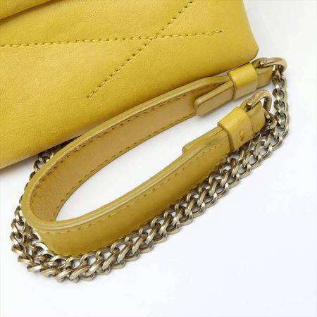  LANVIN ランバン 角スレ有 シュガーバッグ/チェーンショルダー カラシ色