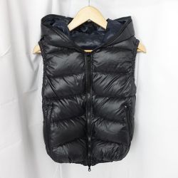 ◆◆ DUVETICA デュベティカ リバーシブルダウンベスト　40サイズ ブラック x ネイビー系 一部地域を除き送料無料 Bランク