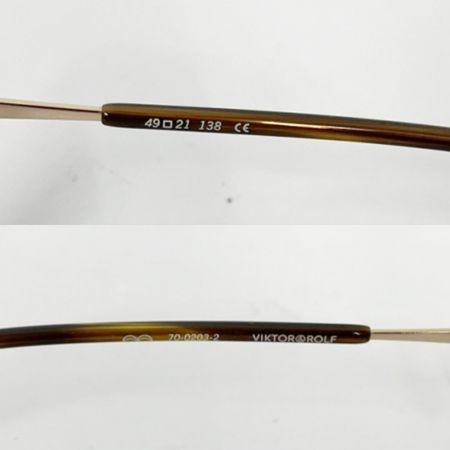  VIKTOR&ROLF 【度入り】メガネ　セルフレーム 618787/70-0203-49-2 ブラウン