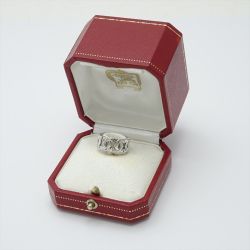 ◆◆ Cartier カルティエ アントルラセリング　K18WG　6.5ｇ　6.5号　サイズ47　ケース付 一部地域を除き送料無料 Bランク