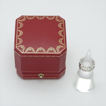  Cartier カルティエ アントルラセリング　K18WG　6.5ｇ　6.5号　サイズ47　ケース付 一部地域を除き送料無料