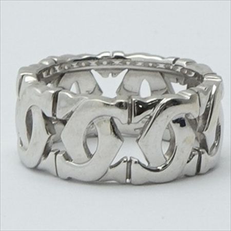  Cartier カルティエ アントルラセリング　K18WG　6.5ｇ　6.5号　サイズ47　ケース付 一部地域を除き送料無料