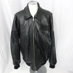 ◆◆ AVIREX アビレックス 1975　NEW YORK　LEATHER　ジャケット ブラック 一部地域を除き送料無料 Cランク