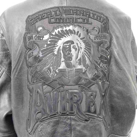  AVIREX アビレックス 1975　NEW YORK　LEATHER　ジャケット ブラック 一部地域を除き送料無料