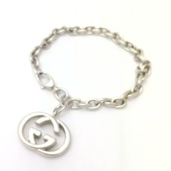 ◆◆ GUCCI グッチ ブレスレット  SV 20.2g インターロキング GG  【送料無料】 Bランク