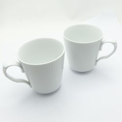 ◆◆ ROYAL COPENHAGEN ロイヤル・コペンハーゲン ホワイトフルーテッド　マグカップL 一部地域を除き送料無料 Aランク