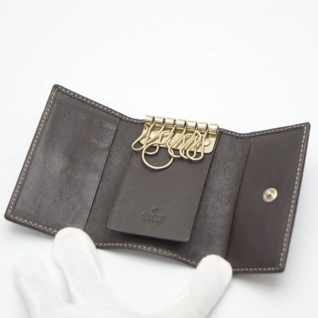  GUCCI グッチ ハートロゴ　キーケース　 257217・496334 ブラウン 【送料無料】