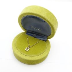 ◆◆ GUCCI グッチ アクセサリー　ネックレス K18 6.7g GGロゴ ケース付 Aランク
