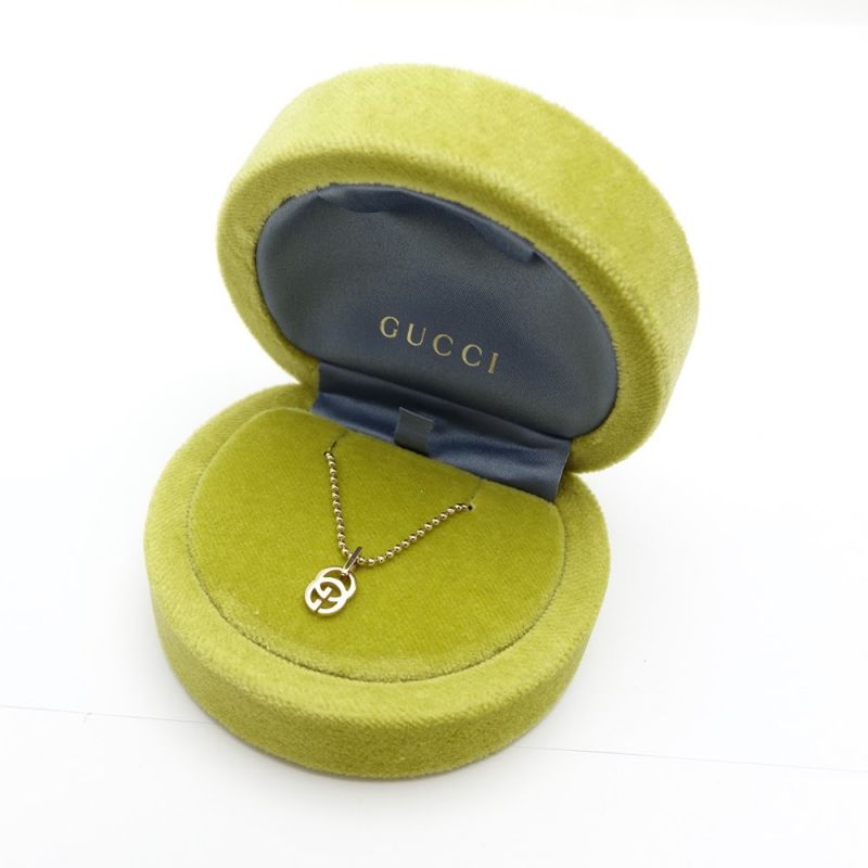 中古】 GUCCI グッチ アクセサリー ネックレス K18 6.7g GGロゴ ケース