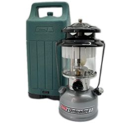 ◆◆ Coleman コールマン ガソリンランタン 1991年10月製造 ケース付 282・285 シルバー/ブラック Bランク