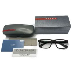 ◆◆ PRADA プラダ 眼鏡　セルフレーム　※度入り　VPS07G UB0-1O1 グレー ケース付き Bランク