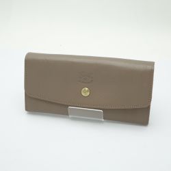 ◆◆ IL BISONTE イルビゾンテ 長財布 グレージュ 一部地域を除き送料無料 Bランク