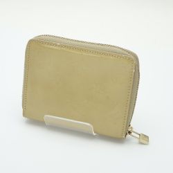 ◆◆ LOUIS VUITTON ルイヴィトン 二つ折り財布 M91015 ゴールド(中ベージュ) モノグラム・ヴェルニ ブルーム　送料無料 Cランク