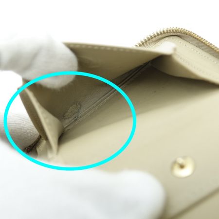  LOUIS VUITTON ルイヴィトン 二つ折り財布 M91015 ゴールド(中ベージュ) モノグラム・ヴェルニ ブルーム　送料無料