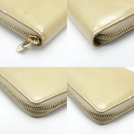  LOUIS VUITTON ルイヴィトン 二つ折り財布 M91015 ゴールド(中ベージュ) モノグラム・ヴェルニ ブルーム　送料無料