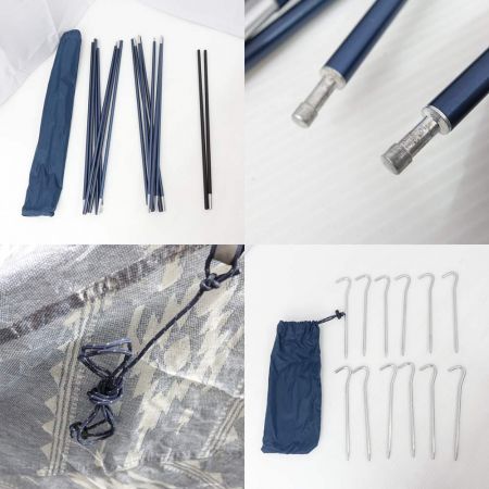  BURTON×Bigagnes ナイトキャンプテント グランシート付　1～2人用　 ブルーグレー系