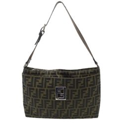 ◆◆ FENDI フェンディ ズッカ　セミショルダー 16163 ブラウン 一部地域を除き送料無料 Bランク