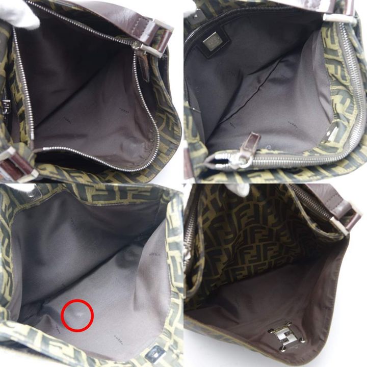 FENDI フェンディ ズッカ セミショルダー 16163 ブラウン 一部地域を 