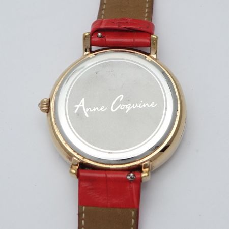  AnneCoquine 腕時計　箱付き レッド 一部地域を除き送料無料
