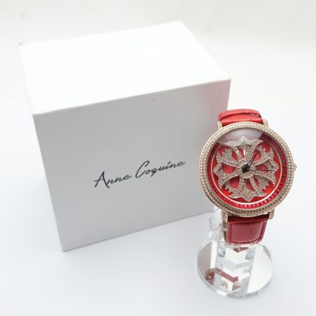  AnneCoquine 腕時計　箱付き レッド 一部地域を除き送料無料