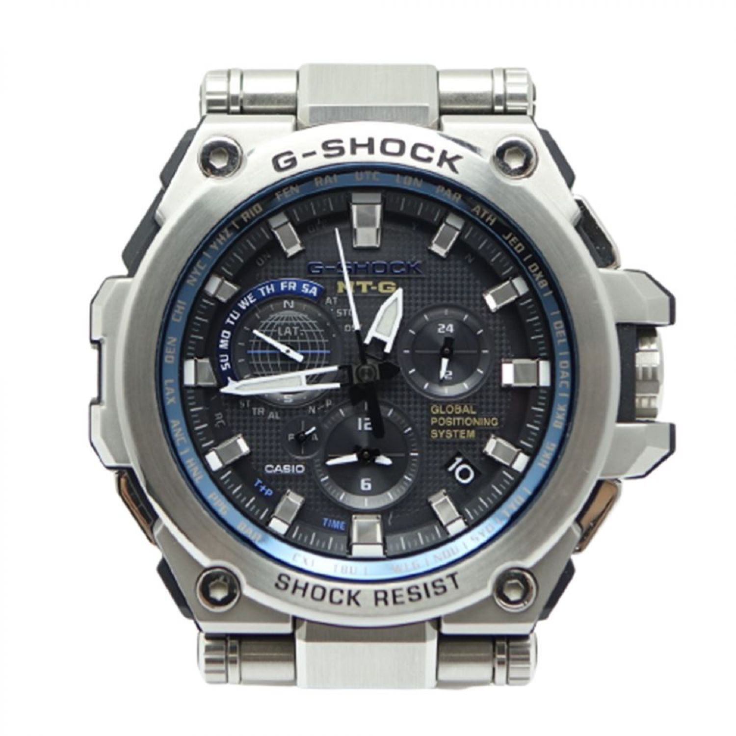 中古】 CASIO カシオ G-SHOCK 腕時計 タフソーラー MTG-G1000 シルバー