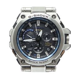 ◆◆ CASIO カシオ G-SHOCK 腕時計 タフソーラー MTG-G1000 シルバー x ブラック x ブルー Aランク