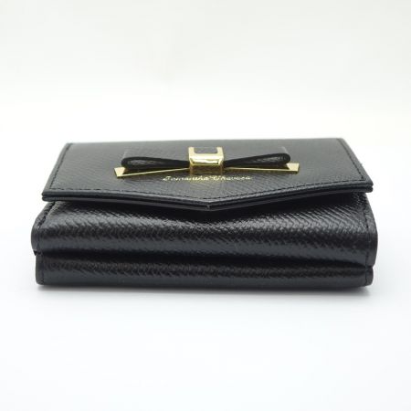  Samantha Thavasa サマンサタバサ コンパクト財布 リボン ブラック