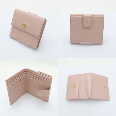  GUCCI グッチ 二つ折り財布　 456122 ライトピンク 一部地域を除き送料無料