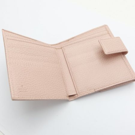  GUCCI グッチ 二つ折り財布　 456122 ライトピンク 一部地域を除き送料無料