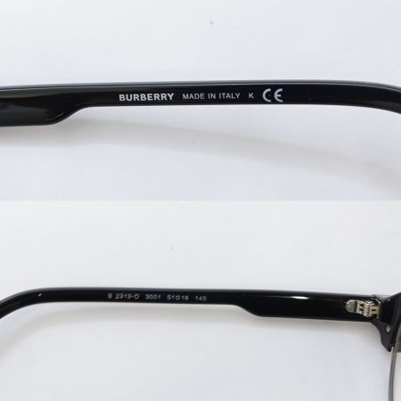  BURBERRY バーバリー 眼鏡フレーム　 B2313-D ブラック 【送料無料】