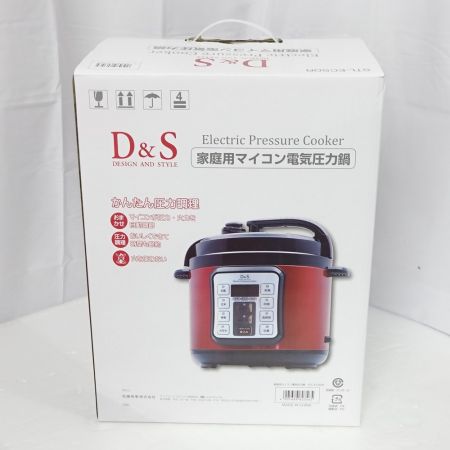 【中古】 D&S 家庭用マイコン電気圧力鍋 STL-EC50R 赤 一部地域を