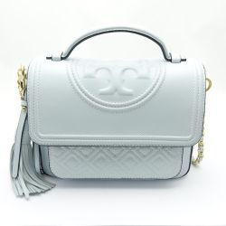 ◆◆ TORY BURCH トリーバーチ サッチェルバッグ 2WAY  10005608 スカイブルー 一部地域を除き送料無料 Bランク