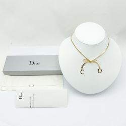 ◆◆ Christian Dior クリスチャンディオール チョーカー　ネックレス ゴールド 一部地域を除き送料無料 Bランク