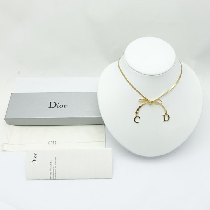 Christian Dior クリスチャンディオール チョーカー ネックレス ゴールド 一部地域を除き送料無料｜中古｜なんでもリサイクルビッグバン