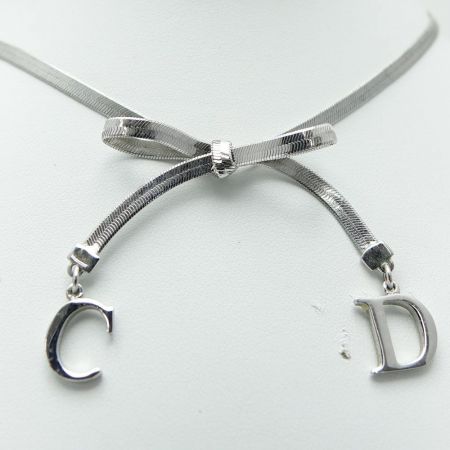  Christian Dior クリスチャンディオール チョーカー　ネックレス シルバー 一部地域を除き送料無料
