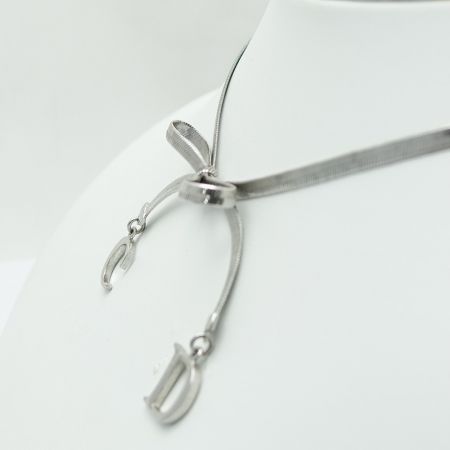  Christian Dior クリスチャンディオール チョーカー　ネックレス シルバー 一部地域を除き送料無料