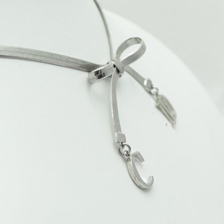  Christian Dior クリスチャンディオール チョーカー　ネックレス シルバー 一部地域を除き送料無料